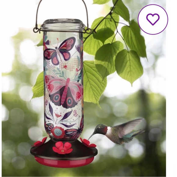 Regal Art & Gift Home & Garden Decor Scarlet Hummingbird Feeder - Butterfly - Picture 1 of 16